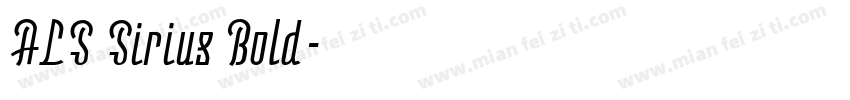 ALS Sirius Bold字体转换